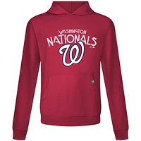 Men's Levelwear Red Washington Nationals Accolade Relay Mission Pullover Hoodie