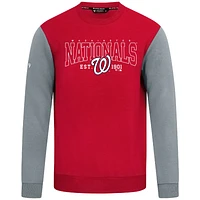 Men's Levelwear Red Washington Nationals Accolade Ultimate Textbook Pullover Sweatshirt