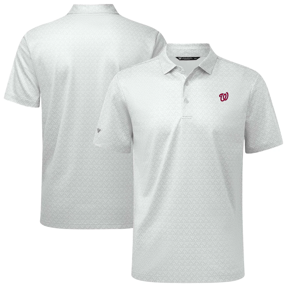 Men's Levelwear White Washington Nationals System Insignia 2.0 Polo