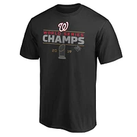 T-shirt Majestic Black Washington Nationals 2019 World Series Champions Signature Roster pour homme