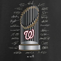 T-shirt Majestic Black Washington Nationals 2019 World Series Champions Signature Roster pour homme