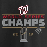 T-shirt Majestic Black Washington Nationals 2019 World Series Champions Signature Roster pour homme