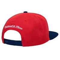 Casquette à rabat basique Mitchell & Ness rouge Washington Nationals Collection Cooperstown pour homme