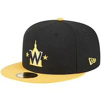 Casquette ajustée 59FIFTY Washington Nationals New Era pour homme, noir/doré