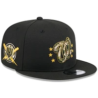 Men's New Era  Black Washington Nationals 2024 Armed Forces Day 9FIFTY Snapback Hat