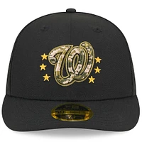 Casquette ajustée 59FIFTY à profil bas pour la Journée des Forces armées 2024 Nationals de Washington New Era noire hommes