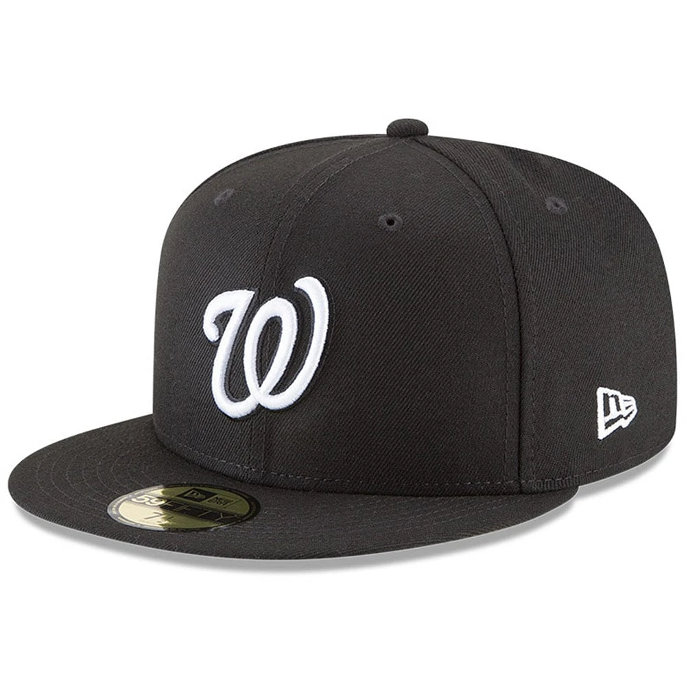 Men's New Era Black Washington Nationals 59FIFTY Fitted Hat