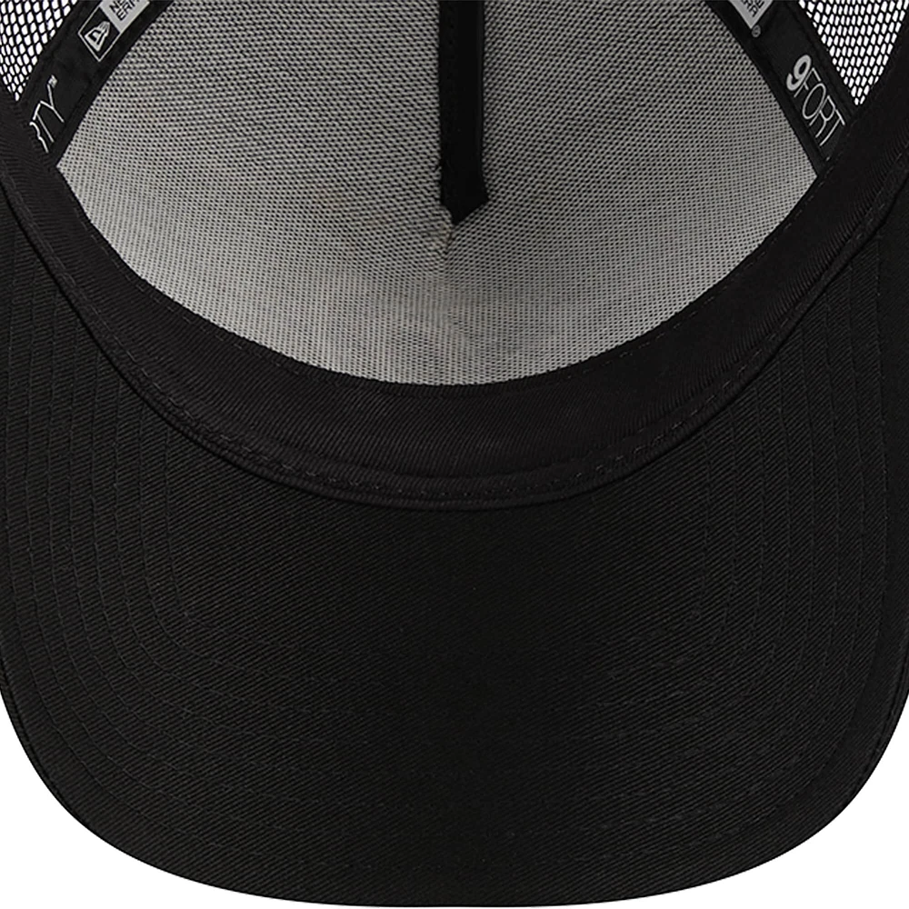 Men's New Era Black Washington Nationals A-Frame 9FORTY Trucker Adjustable Hat