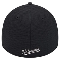 Casquette flexible Active Dash Mark 39THIRTY des Washington Nationals New Era noire pour hommes