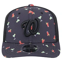Casquette extensible à bouton-pression New Era noire pour homme