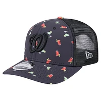 Casquette extensible à bouton-pression New Era noire pour homme