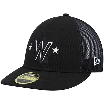 Casquette ajustée 59FIFTY à profil bas des Nationals de Washington New Era pour homme, noire