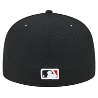 Casquette ajustée 59FIFTY sous-visière à carreaux noire New Era pour hommes des Washington Nationals