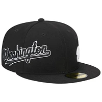 Casquette ajustée 59FIFTY en jersey des Washington Nationals New Era pour homme, noire