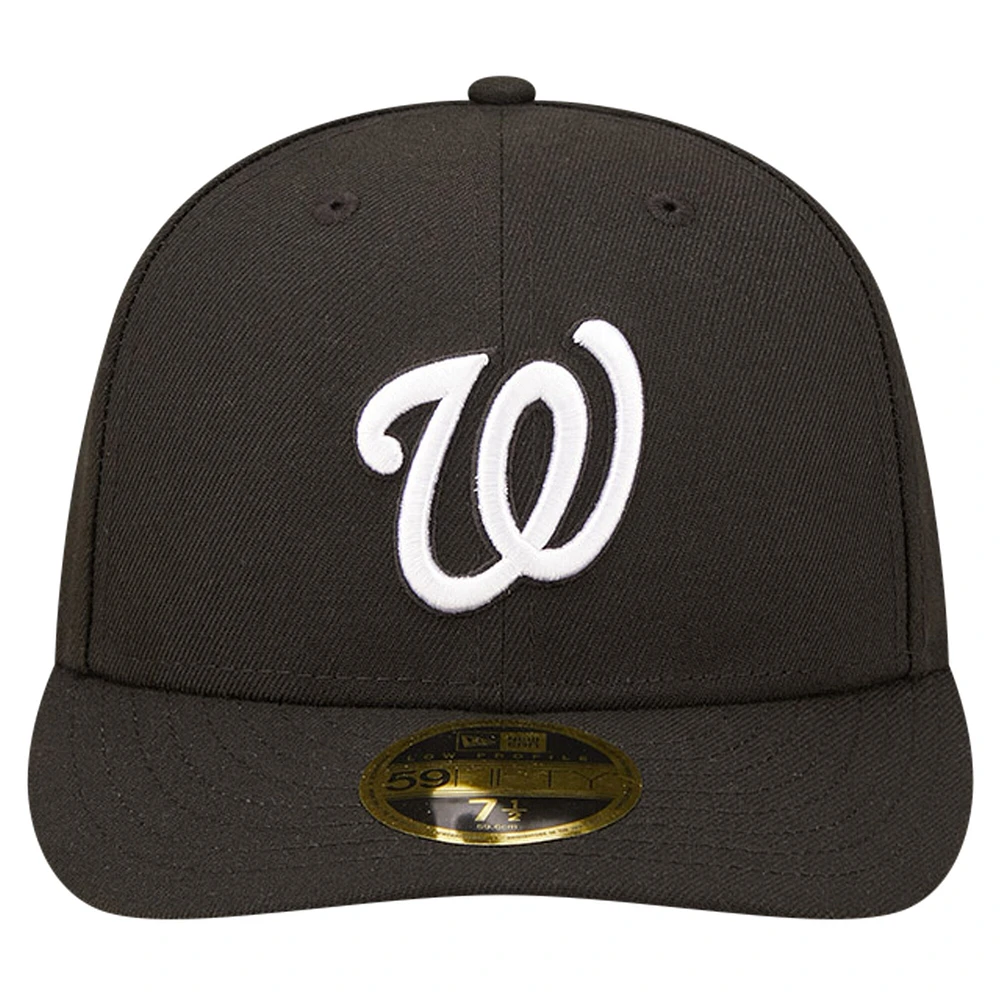 Men's New Era Black Washington Nationals Low Profile 59FIFTY Fitted Hat