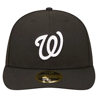 Men's New Era Black Washington Nationals Low Profile 59FIFTY Fitted Hat