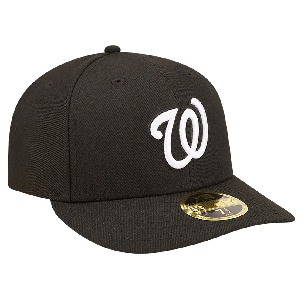 Men's New Era Black Washington Nationals Low Profile 59FIFTY Fitted Hat