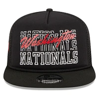 Men's New Era Black Washington Nationals  Street Team A-Frame Trucker 9FIFTY Snapback Hat