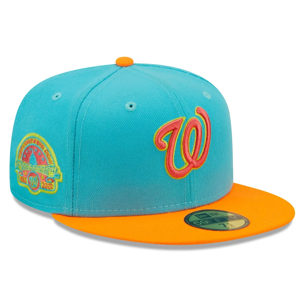 Lids Washington Nationals New Era Vice Highlighter 59FIFTY Fitted Hat -  Blue/Orange