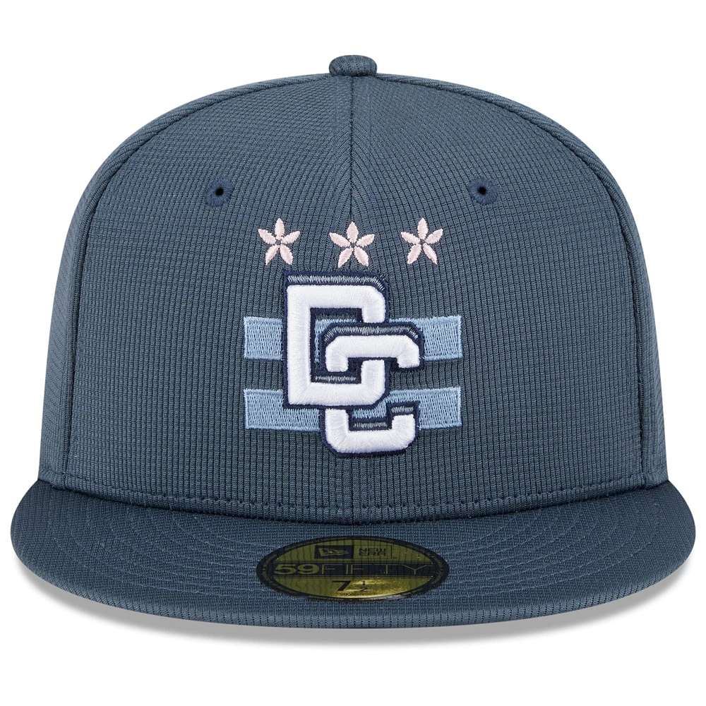 Men's New Era Blue Washington Nationals 2025 City Connect Batting Practice 59FIFTY Fitted Hat