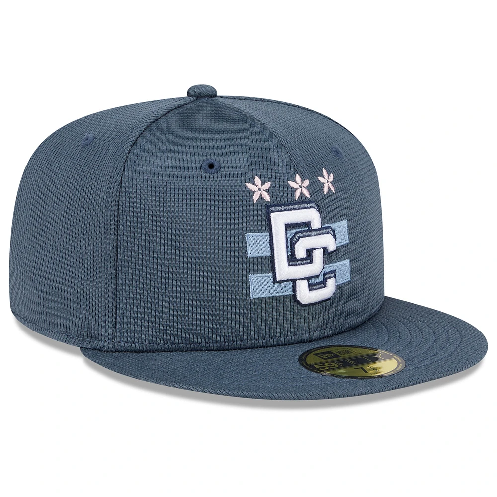Men's New Era Blue Washington Nationals 2025 City Connect Batting Practice 59FIFTY Fitted Hat