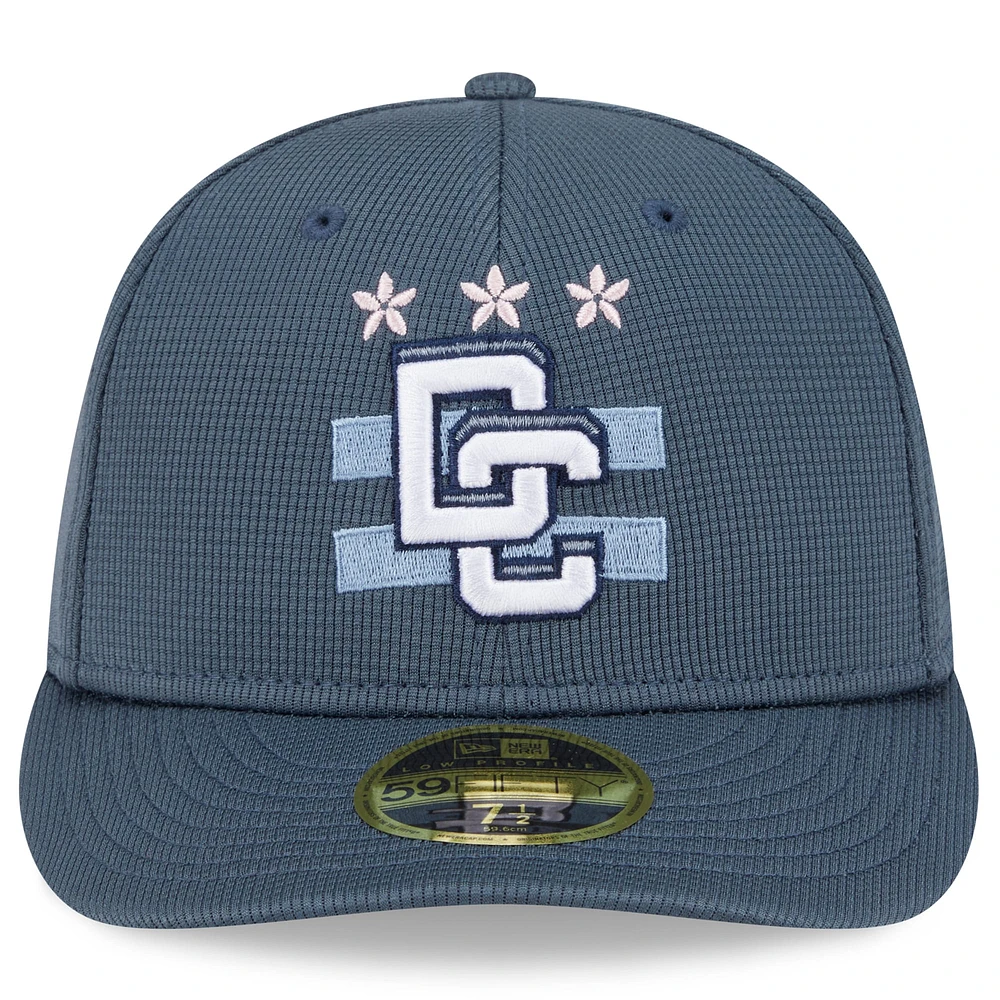 Casquette d'entraînement au bâton basse 59FIFTY bleue New Era pour homme, Washington Nationals 2025 City Connect