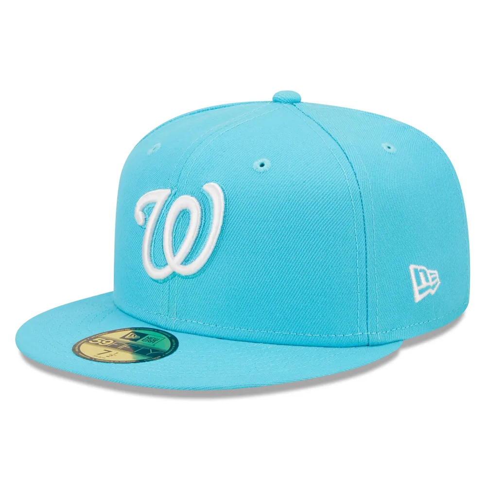 Lids Washington Nationals New Era Vice Highlighter Logo 59FIFTY Fitted Hat  - Blue