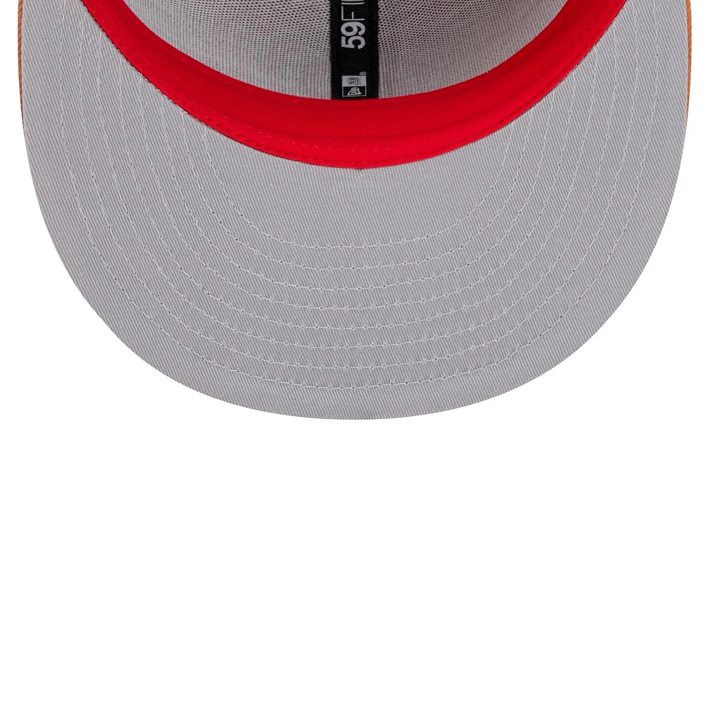 Casquette ajustée 59FIFTY marron des Washington Nationals New Era pour hommes