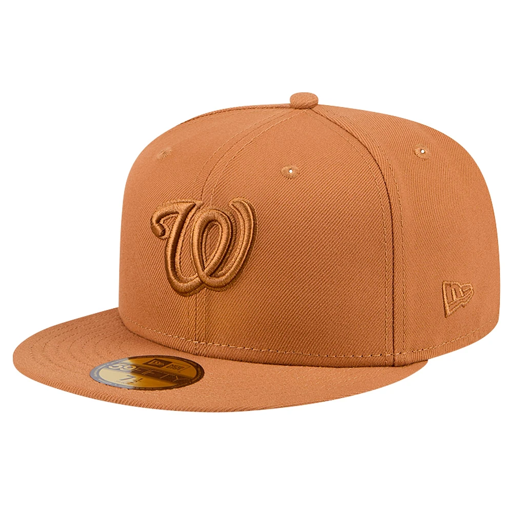 Men's New Era Brown Washington Nationals Color Pack 59FIFTY Fitted Hat