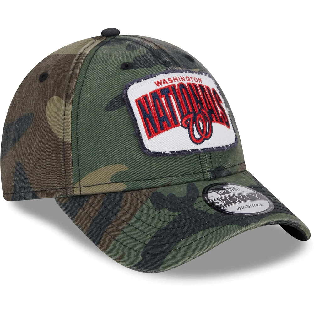 Men's New Era Camo Washington Nationals Gameday 9FORTY Adjustable Hat