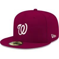 Casquette ajustée 59FIFTY blanche avec logo Cardinal Washington Nationals New Era pour homme