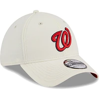 Men's New Era Cream Washington Nationals Chrome Team Classic 39THIRTY Flex Hat