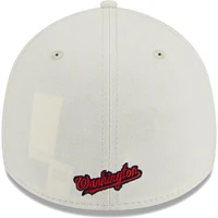 Men's New Era Cream Washington Nationals Chrome Team Classic 39THIRTY Flex Hat