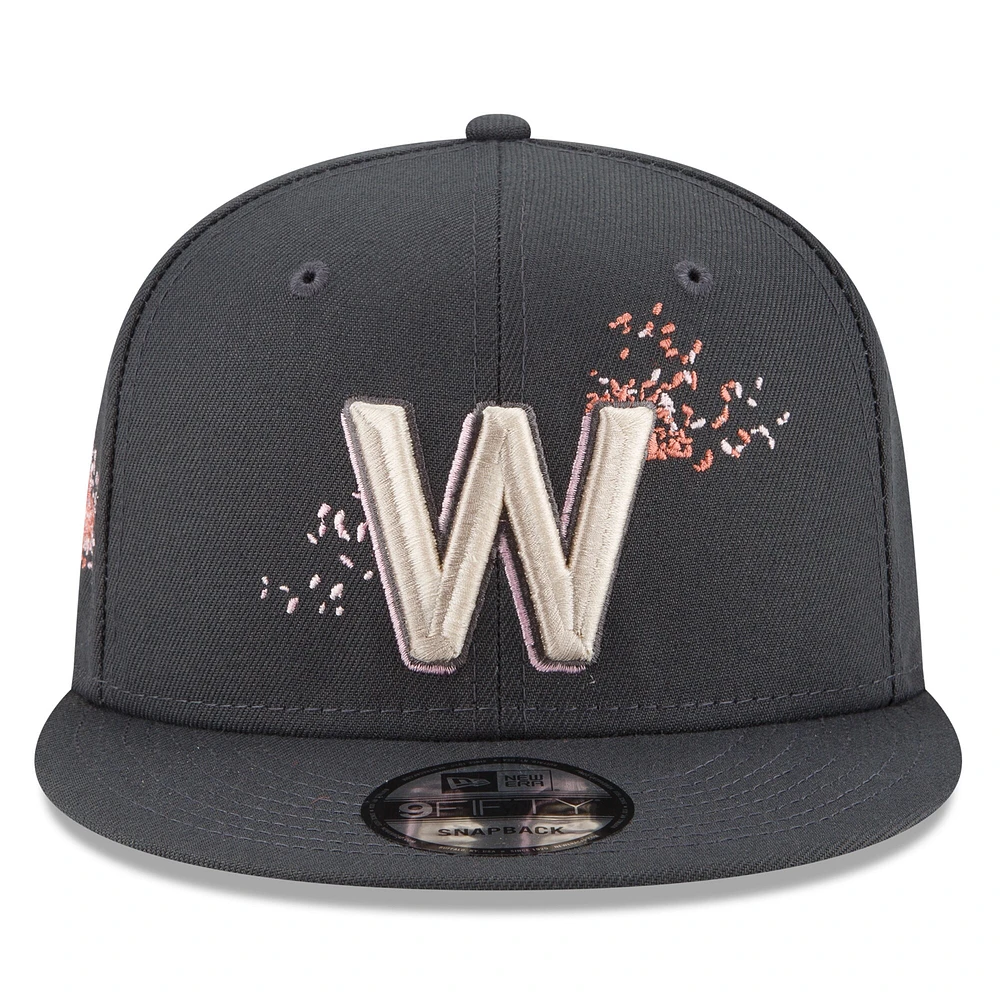 Casquette ajustable New Era Graphite Washington Nationals 2022 City Connect 9FIFTY Snapback pour homme