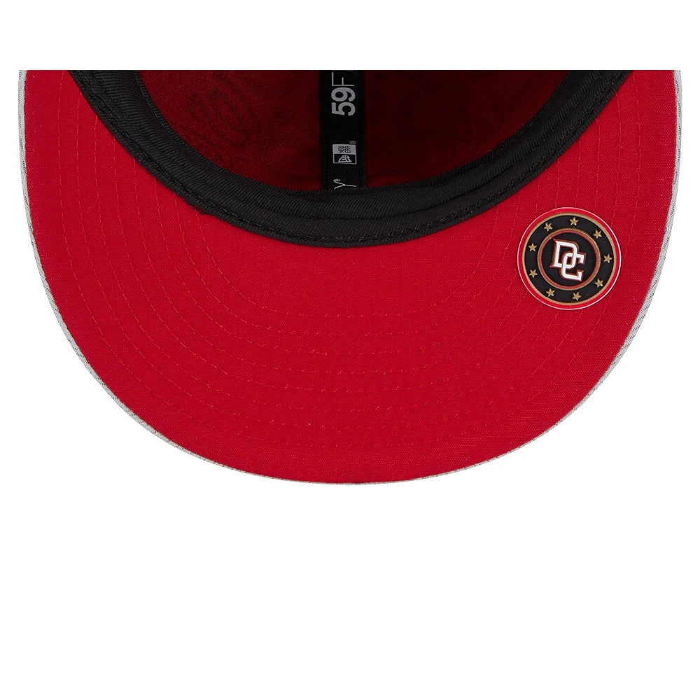 Men's New Era Gray Washington Nationals 2025 MLB Clubhouse 59FIFTY Fitted Hat