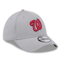 Men's New Era Gray Washington Nationals Active Pivot 39THIRTY Flex Hat