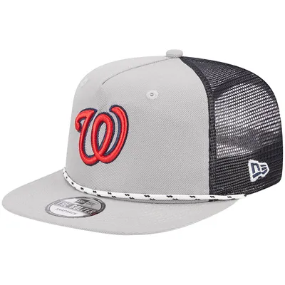 Washington Nationals New Era Golfer Green Undervisor 9FIFTY Snapback Hat - Gray