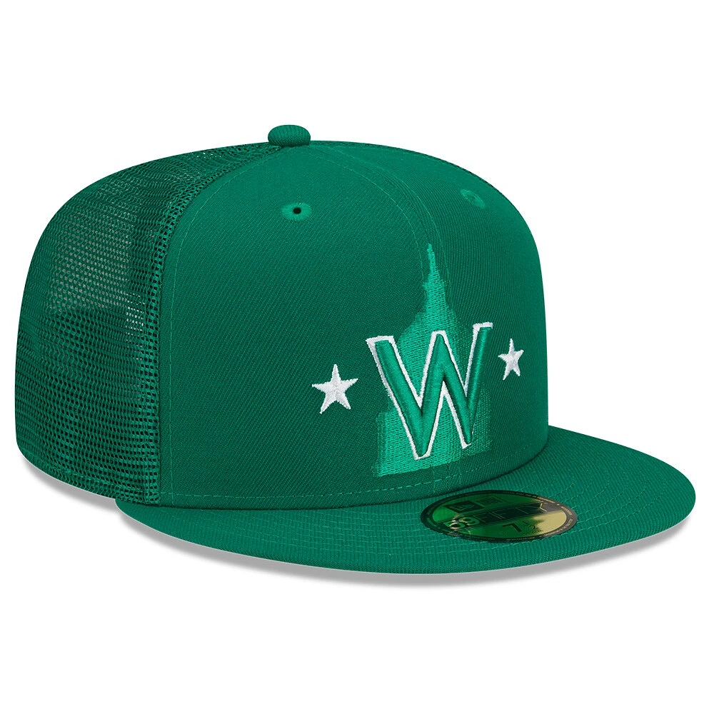 Casquette ajustée 59FIFTY pour homme New Era Green Washington Nationals 2022 St. Patrick's Day