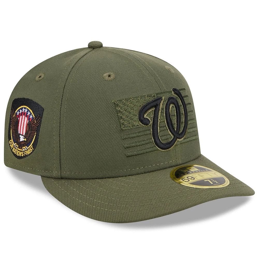 Casquette ajustée 59FIFTY à profil bas des Washington Nationals 2023 pour homme New Era verte