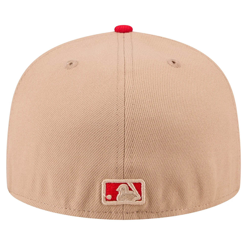 Men's New Era Khaki Washington Nationals 59FIFTY Fitted Hat