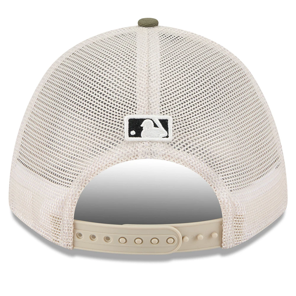Men's New Era Light Beige/Olive Washington Nationals 2025 Armed Forces Day 9FORTY M-Crown A-Frame Adjustable Hat