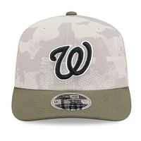 Men's New Era Light Beige/Olive Washington Nationals 2025 Armed Forces Day 9SEVENTY Stretch-Snap Hat