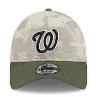 Men's New Era Light Beige/Olive Washington Nationals 2025 Armed Forces Day 9TWENTY Adjustable Hat