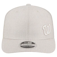 Casquette extensible à boutons-pression Flawless 9SEVENTY de New Era pour homme, beige clair, Washington Nationals