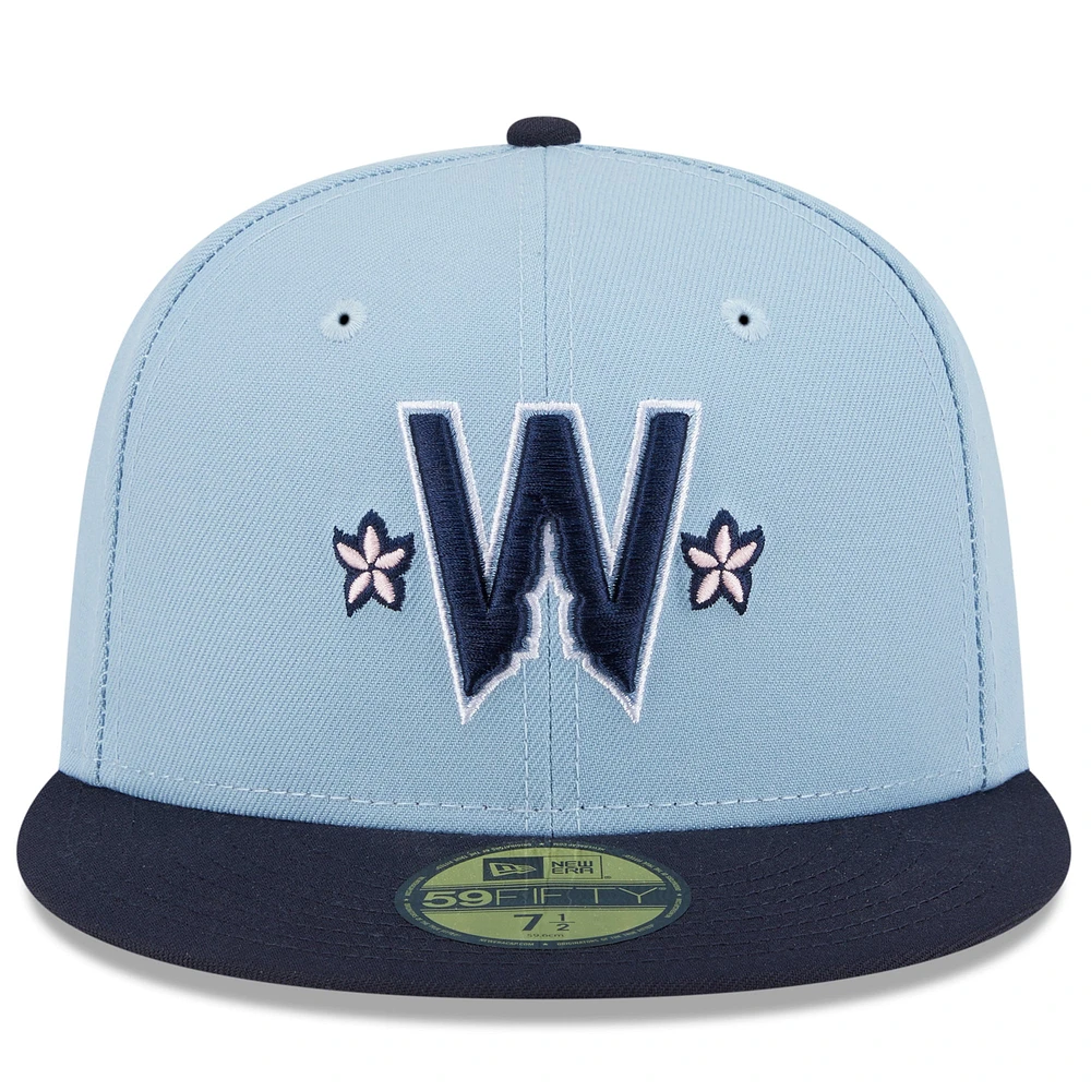 Men's New Era Light Blue/Navy Washington Nationals 2025 City Connect 59FIFTY Fitted Hat