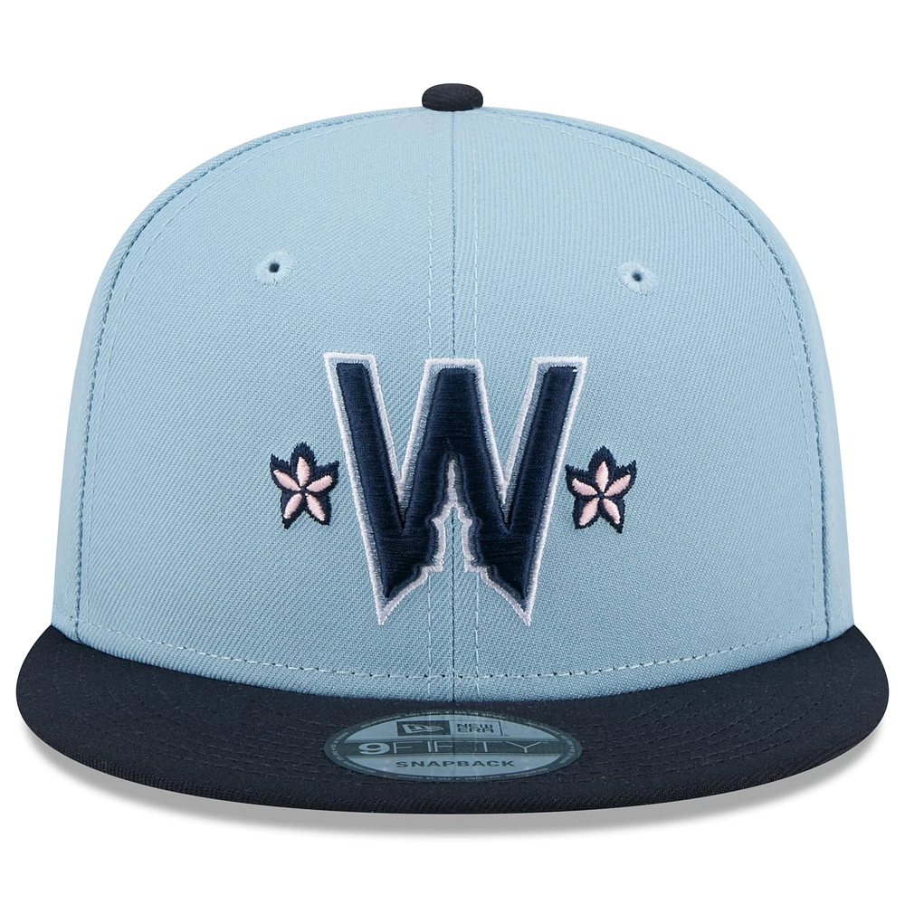 Men's New Era Light Blue/Navy Washington Nationals 2025 City Connect 9FIFTY Snapback Hat