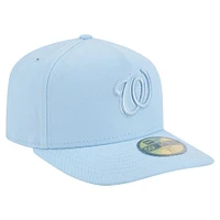 Men's New Era  Light Blue Washington Nationals Color Pack A-Frame 59FIFTY Fitted Hat