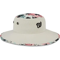 Men's New Era Natural Washington Nationals Retro Beachin' Bucket Hat