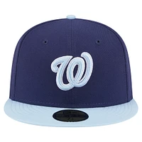 Casquette ajustée 59FIFTY bicolore bleu marine/bleu clair des Washington Nationals pour homme New Era