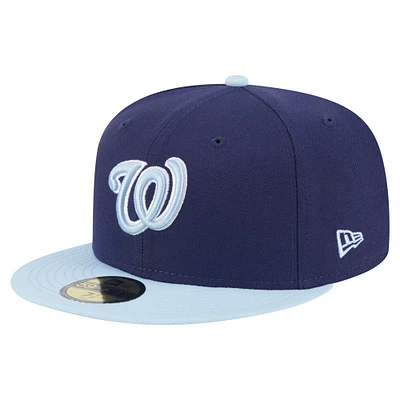Casquette ajustée 59FIFTY bicolore bleu marine/bleu clair des Washington Nationals pour homme New Era